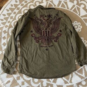 Affliction Khaki Graphic Shirt
